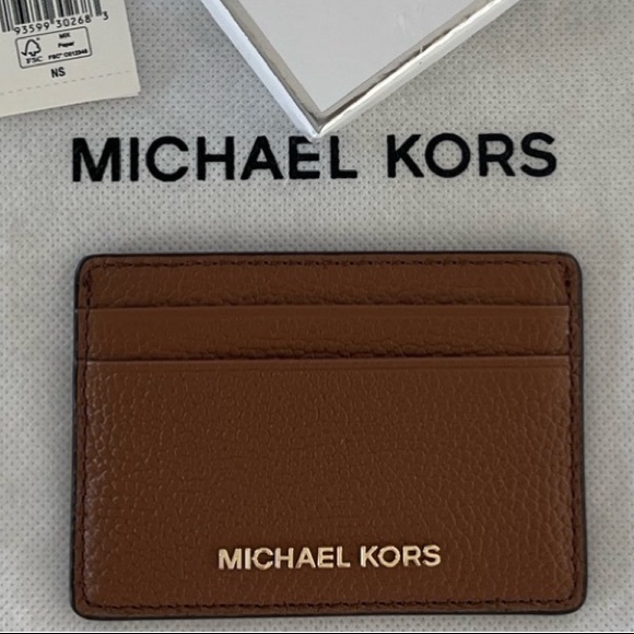 Michael Kors Card Holder Jet Set Wallet in “Luggage” Brown / Tan - New in Box